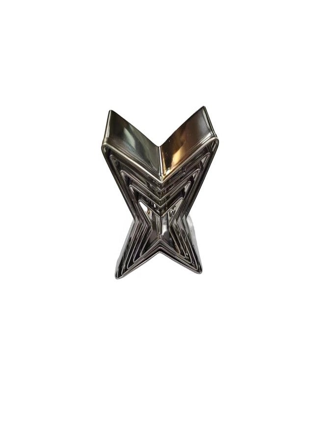WHTCHSU Star Shape Cookie Cutter Set-5 pcs Stainless Steel Four-pointed Star Biscuit Molds Cake Cookie Cutter Set - Image 4